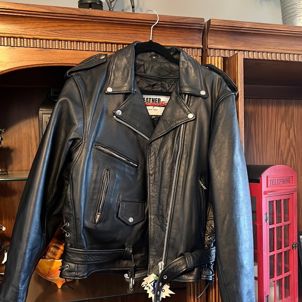 2010 motorcycle leathers jacket and chaps